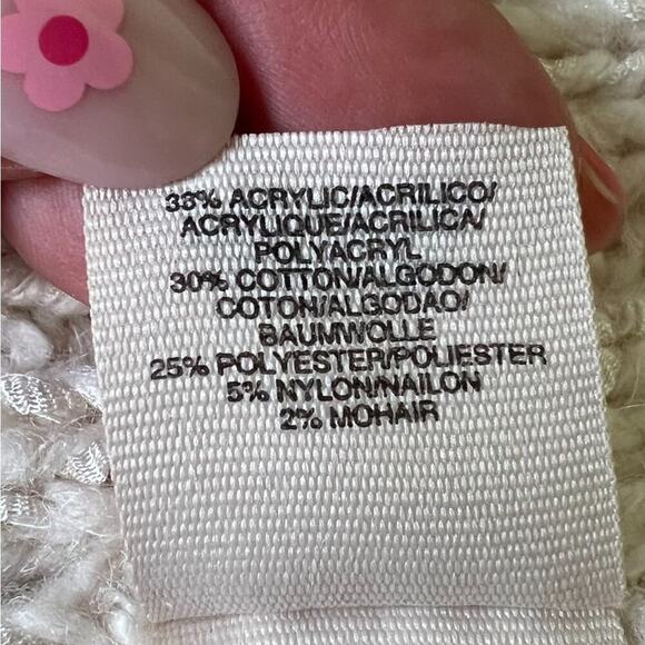 Rachel Roy Long Sweater Coat Beige Wide Collar Size Small - Picture 6 of 11